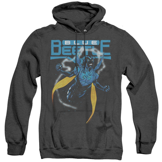 Justice League Blue Beetle Heather Mens Hoodie Black Officially Licensed