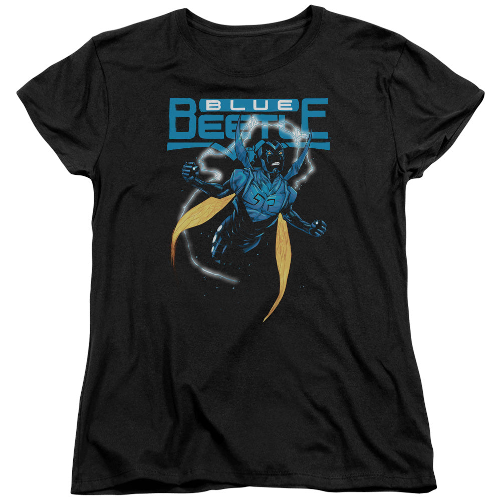 Justice League Blue Beetle Womens T Shirt Black Officially Licensed