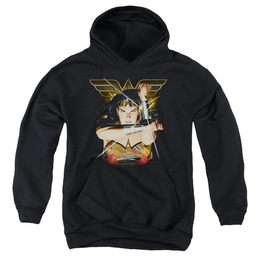 Justice League Deflection Kids Youth Hoodie Black Officially Licensed