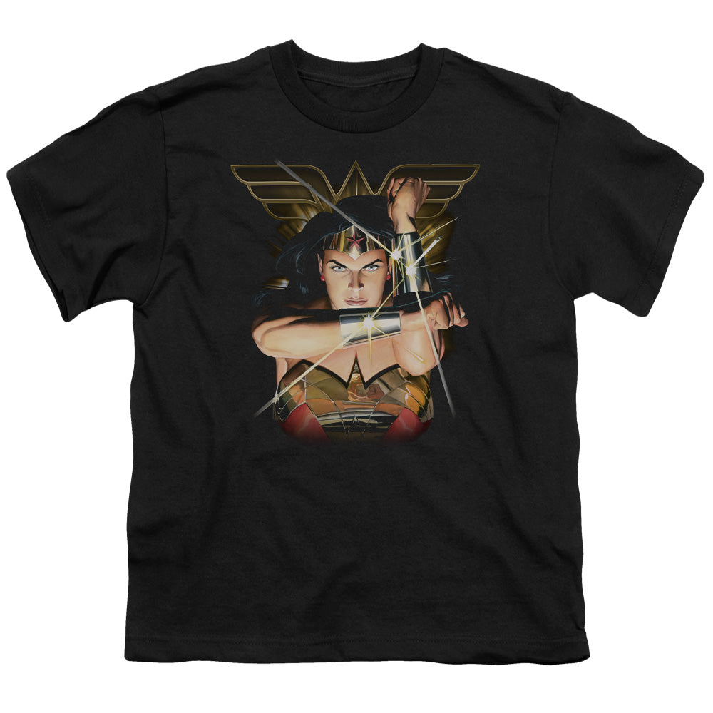 Justice League Deflection Kids Youth T Shirt Black Officially Licensed