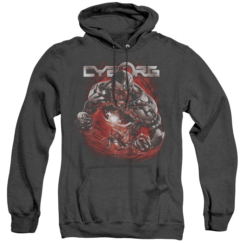 Justice League Of America Engaged Mens Heather Hoodie Black Officially Licensed