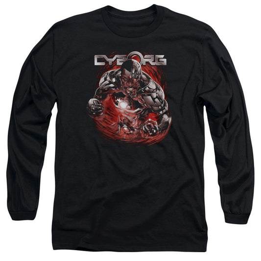 Justice League Engaged Mens Long Sleeve Shirt Black Officially Licensed
