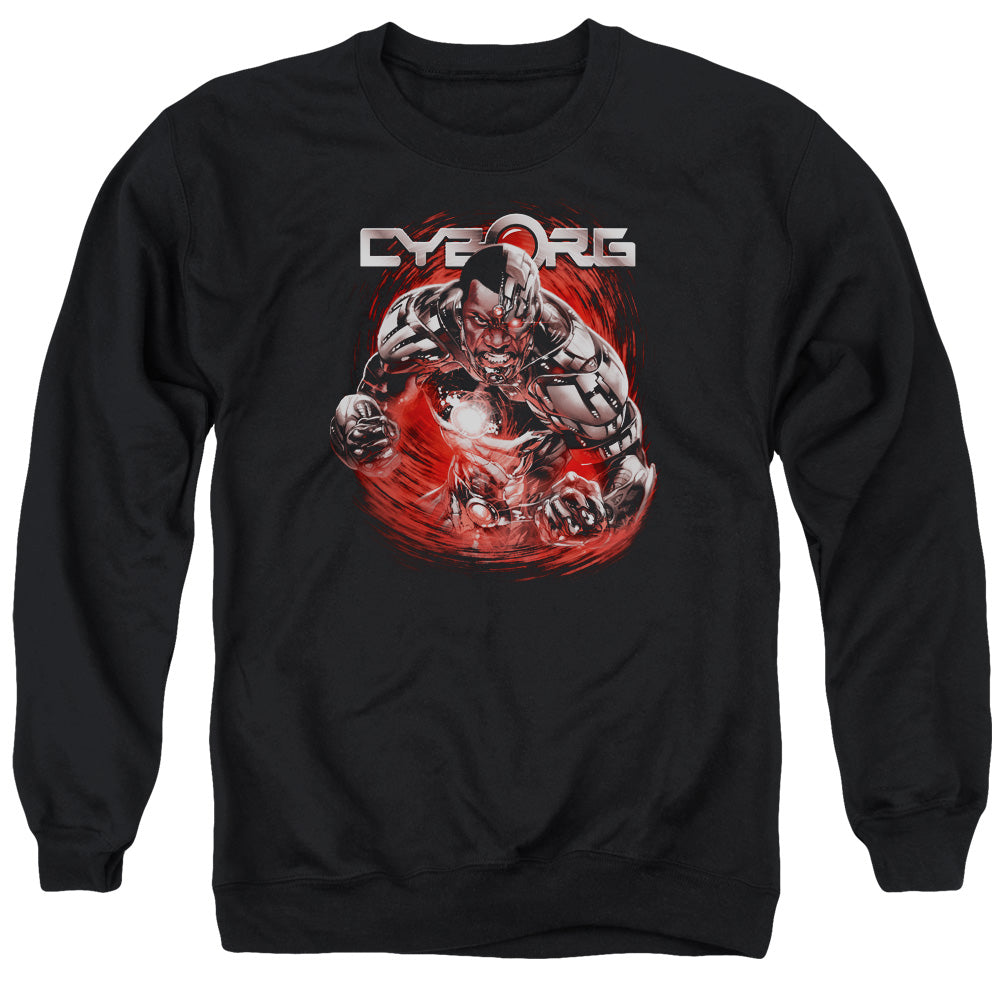 Justice League Engaged Mens Crewneck Sweatshirt Black Officially Licensed
