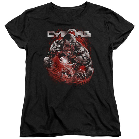 Justice League Engaged Womens T Shirt Black Officially Licensed