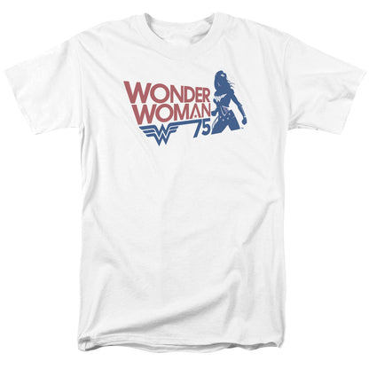Wonder Woman Ww75 Silhouette Mens T Shirt White Officially Licensed