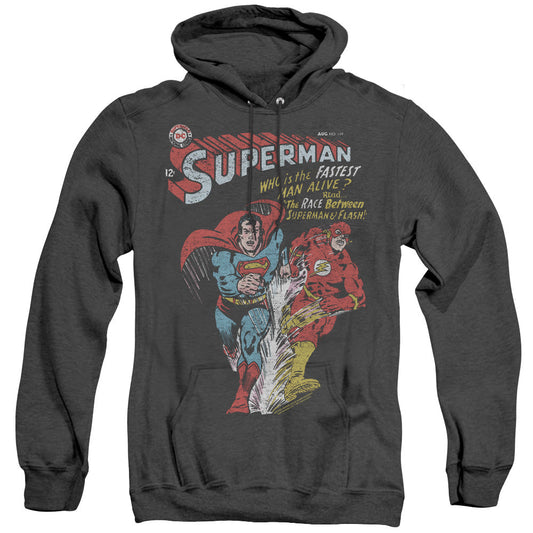 Justice League Fastest Heather Mens Hoodie Black Officially Licensed