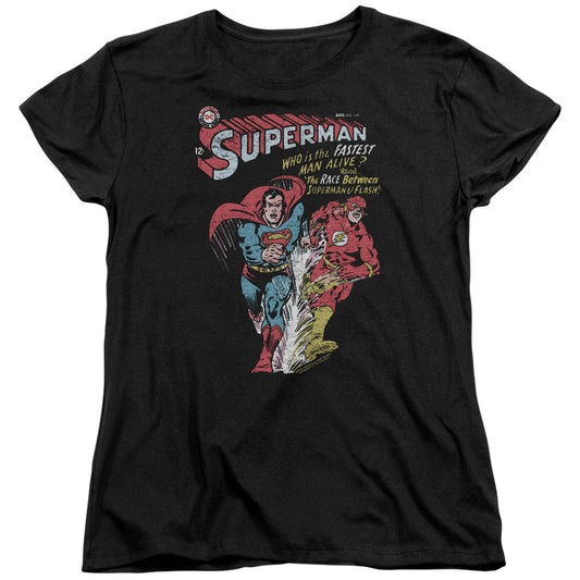 Justice League Fastest Womens T Shirt Black Officially Licensed
