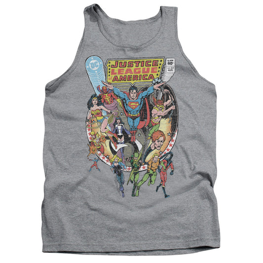 Justice League Assemble Team Up Mens Tank Top Shirt Athletic Heather Officially Licensed