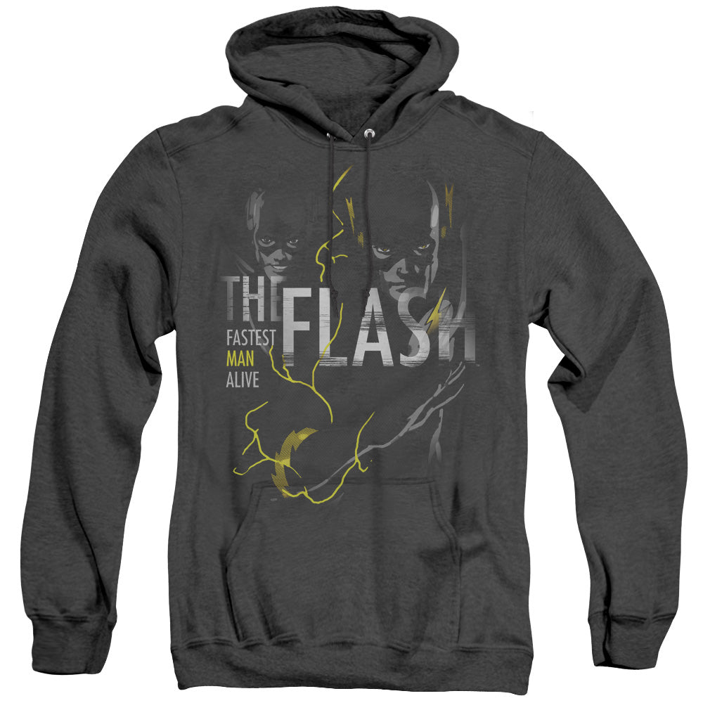 Dc Flash Bold Flash Heather Mens Hoodie Black Officially Licensed