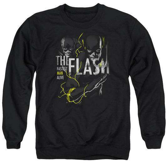 Dc Flash Bold Flash Mens Crewneck Sweatshirt Black Officially Licensed