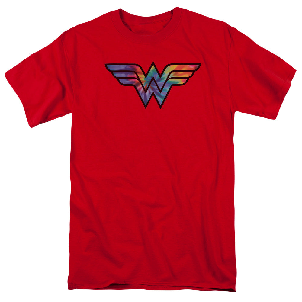 Dc Wonder Woman Wonder Woman Tie Dye Logo Mens T Shirt Red Officially Licensed