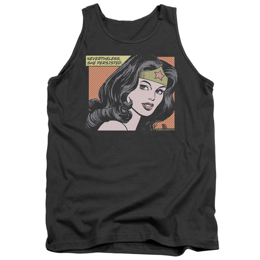 Wonder Woman She Persisted Mens Tank Top Shirt Charcoal Officially Licensed