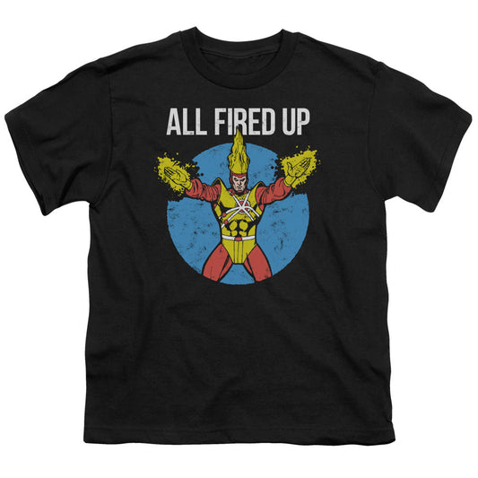 Justice League Firestorms Party Kids Youth T Shirt Black Officially Licensed