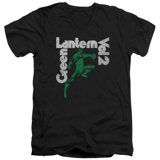 Green Lantern Green Lantern Vol 2 Mens Slim Fit V-Neck T Shirt Black Officially Licensed