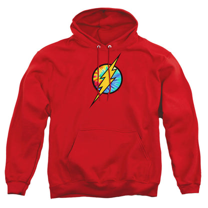 Dc Flash Tie Dye Flash Logo Mens Hoodie Red Officially Licensed
