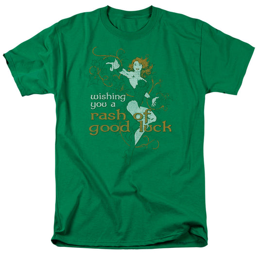 Justice League Rash of Good Luck Mens T Shirt Kelly Green Officially Licensed