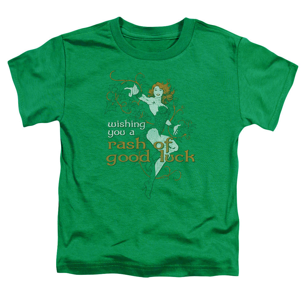 Justice League Rash of Good Luck Toddler Kids Youth T Shirt Kelly Green Officially Licensed