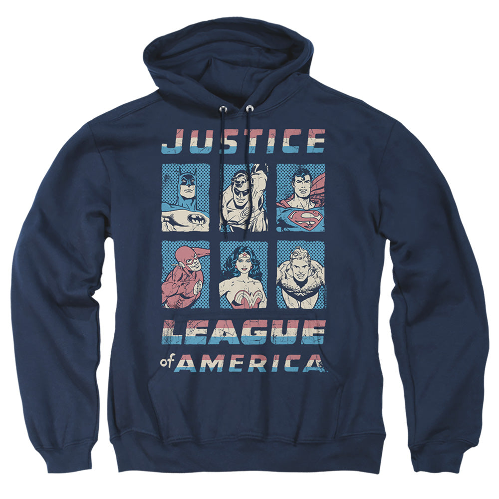 Justice League Of America American League Mens Hoodie Navy Officially Licensed