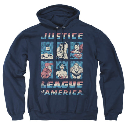 Justice League Of America American League Mens Hoodie Navy Officially Licensed