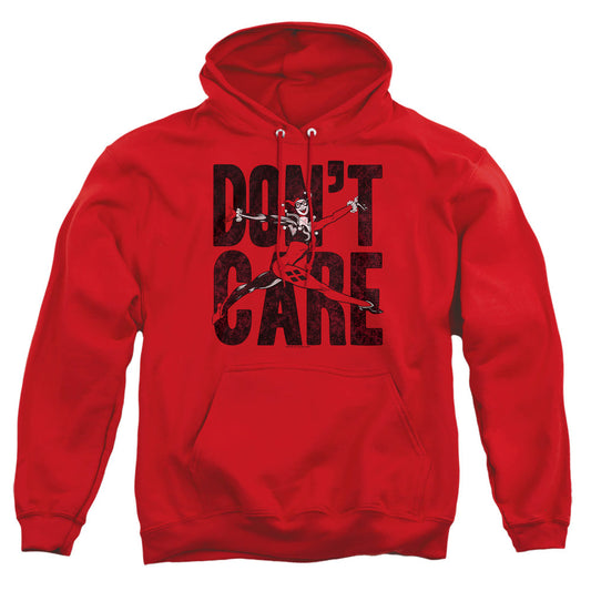 Justice League Of America Don’T Care Mens Hoodie Red Officially Licensed