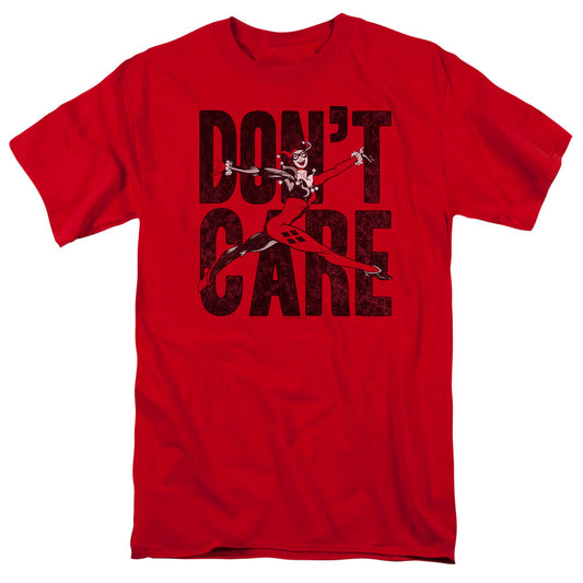 Justice League Dont Care Mens T Shirt Red Officially Licensed
