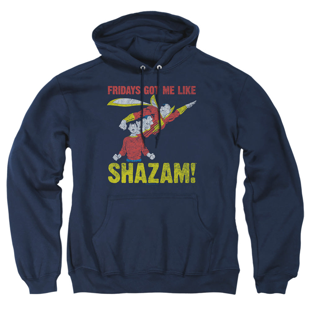 Justice League Of America Fridays Got Me Like Mens Hoodie Navy Officially Licensed