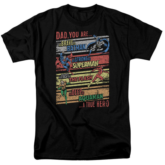 Justice League Of America A True Hero Mens T Shirt Black Officially Licensed