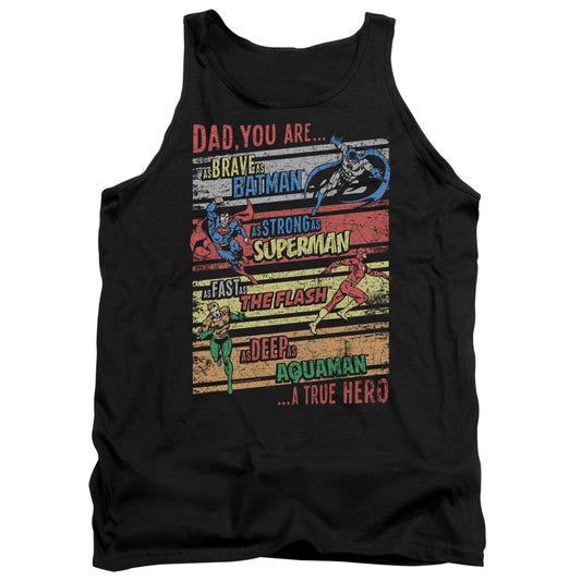 Justice League a True Hero Mens Tank Top Shirt Black Officially Licensed