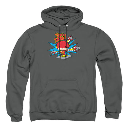 Dc Flash Too Slow Mens Hoodie Charcoal Officially Licensed