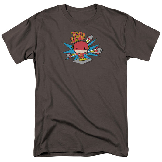 The Flash Too Slow Mens T Shirt Charcoal Officially Licensed