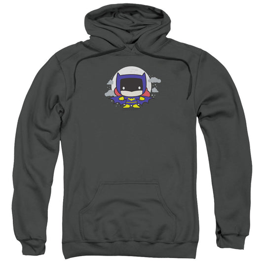 Justice League Batgirl Chibi Mens Hoodie Charcoal Officially Licensed