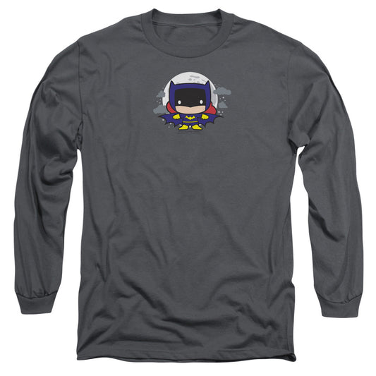 Justice League Batgirl Chibi Mens Long Sleeve Shirt Charcoal Officially Licensed