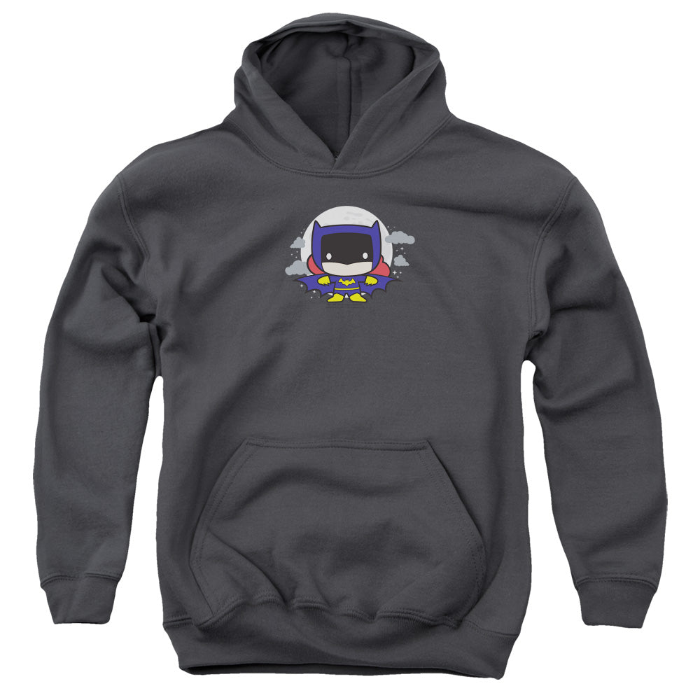 Justice League Batgirl Chibi Kids Youth Hoodie Charcoal Officially Licensed