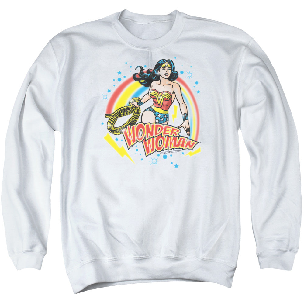 Wonder Woman Wonder Airbrush Mens Crewneck Sweatshirt White Officially Licensed