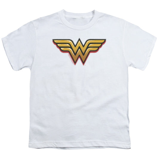Wonder Woman Airbrush Ww Kids Youth T Shirt White Officially Licensed