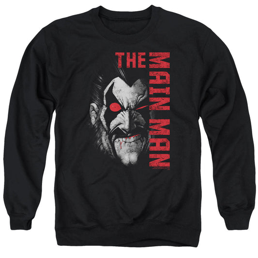 Justice League Main Man Mens Crewneck Sweatshirt Black Officially Licensed