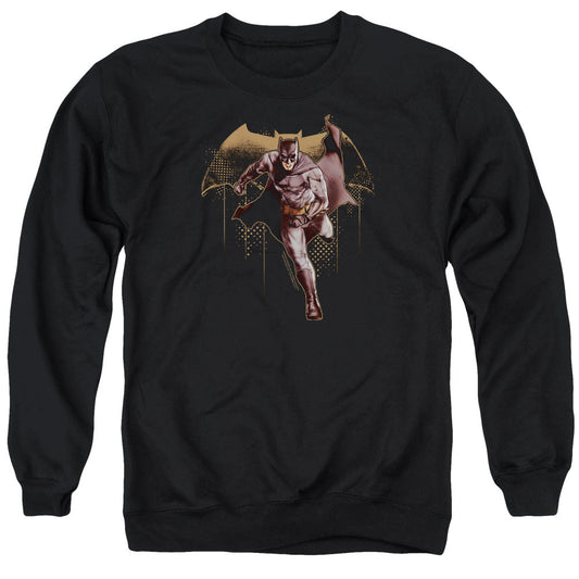 Justice League Movie Caped Crusader Mens Crewneck Sweatshirt Black Officially Licensed