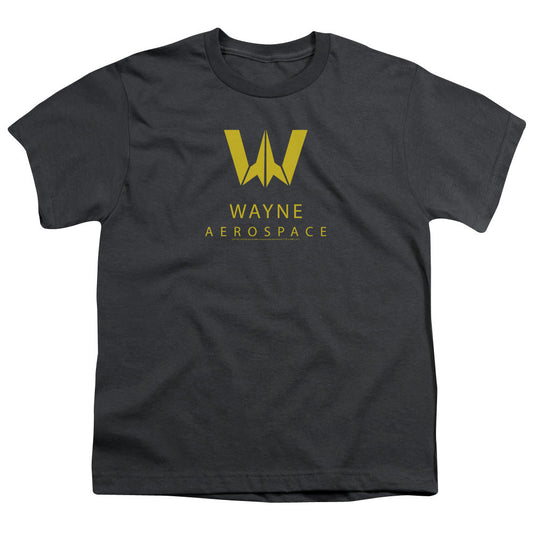 Justice League Movie Wayne Aerospace Kids Youth T Shirt Charcoal Officially Licensed