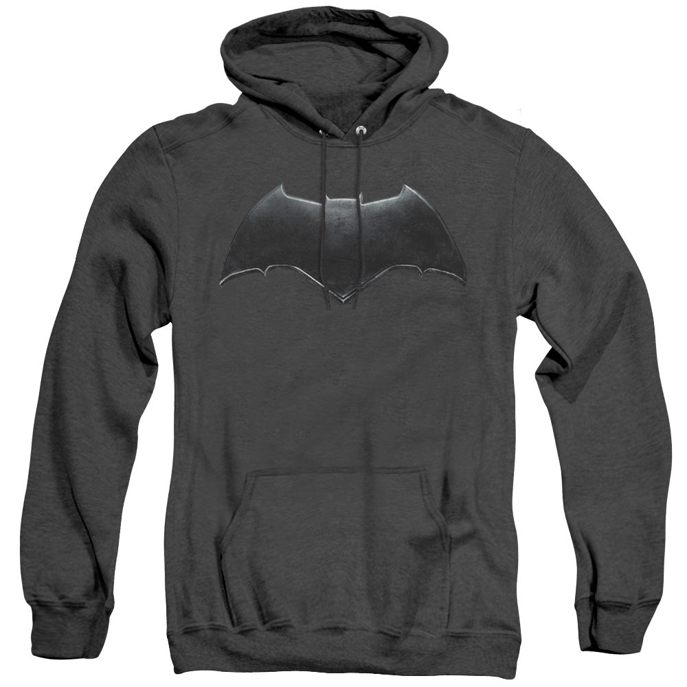 Justice League Movie Batman Logo Mens Heather Hoodie Black Officially Licensed
