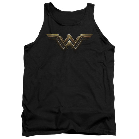 Justice League Movie Wonder Woman Logo Mens Tank Top Shirt Black Officially Licensed