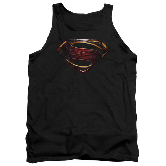 Justice League Movie Superman Logo Mens Tank Top Shirt Black Officially Licensed
