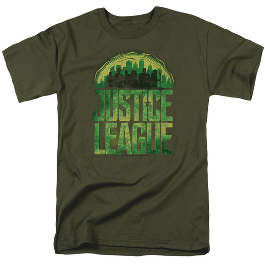 Justice League Movie Kryptonite Mens T Shirt Military Green Officially Licensed