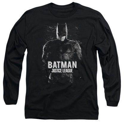 Justice League Movie Batman Mens Long Sleeve Shirt Black Officially Licensed Officially Licensed