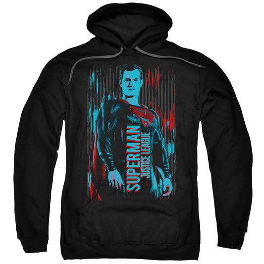 Justice League Movie Superman Mens Hoodie Black Officially Licensed