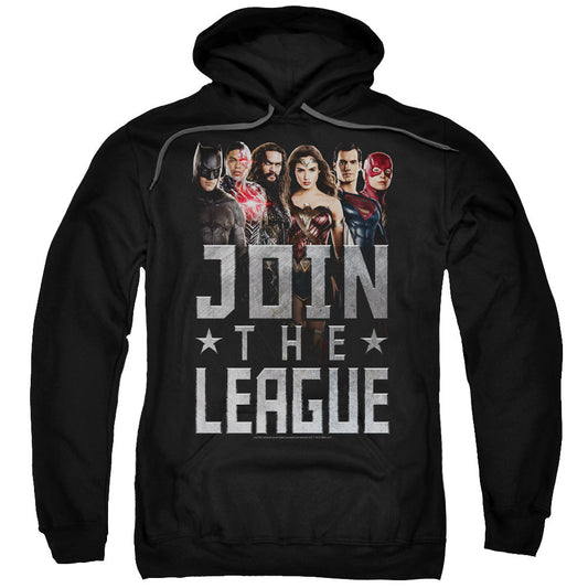 Justice League Movie Join The League Mens Hoodie Black Officially Licensed