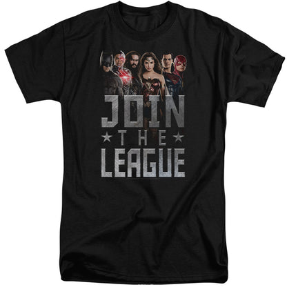 Justice League Movie Join The League Mens Tall T Shirt Black Officially Licensed