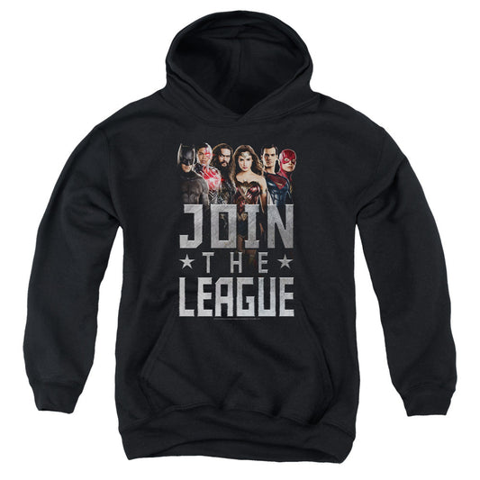 Justice League Movie Join the League Kids Youth Hoodie Black Officially Licensed