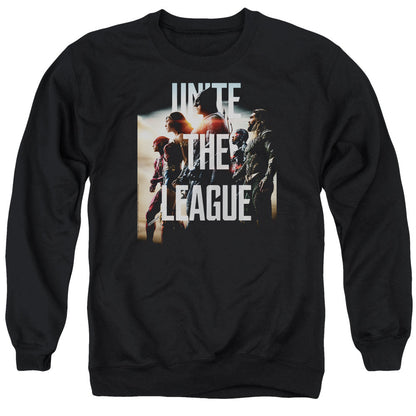 Justice League Movie Dawn Mens Crewneck Sweatshirt Black Officially Licensed