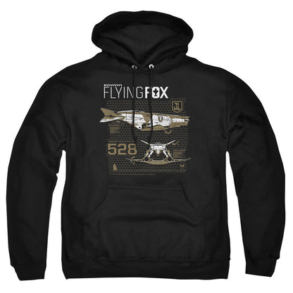 Justice League Movie Flying Fox Mens Hoodie Black Officially Licensed