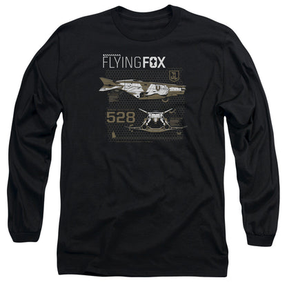 Justice League Movie Flying Fox Mens Long Sleeve Shirt Black Officially Licensed Officially Licensed